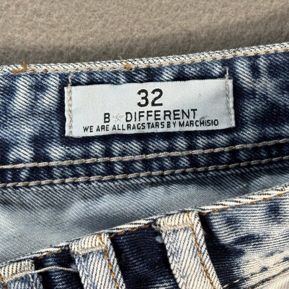 Ragstar Jeans Men’s 32 Moto Biker Ribbed Panels Acid Wash Y2K Streetwear Stacked - Picture 15 of 16